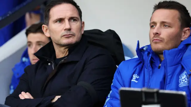 Frank Lampard and Joe Edwards on the touchline