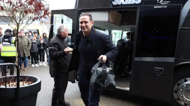 Frank Lampard arrives at The Den