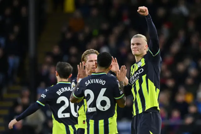 Erling Haaland celebrates