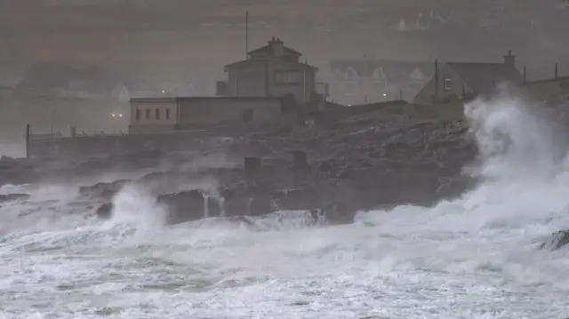 Portstewart hit by strong waves