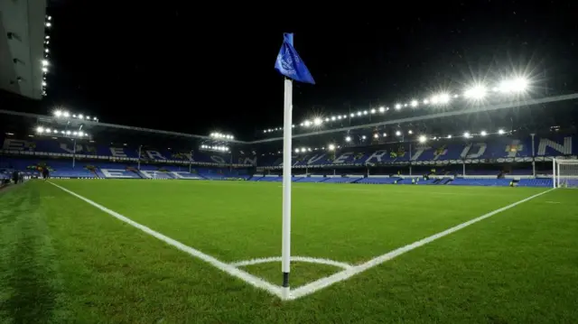 A file photo of the corner flat in Everton's Goodison Park stadium