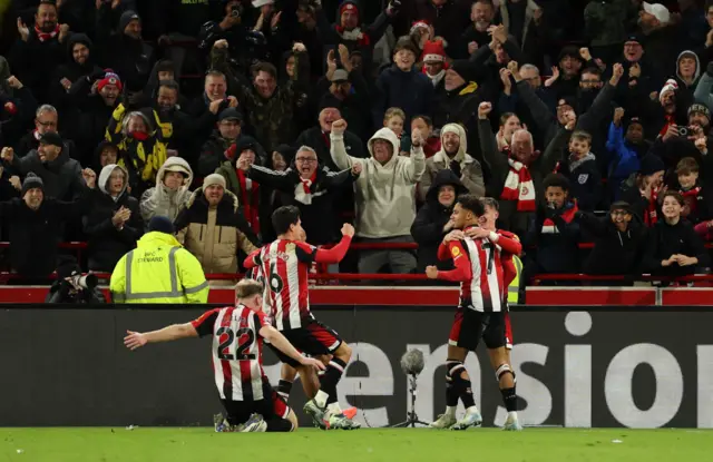 Brentford celebrate