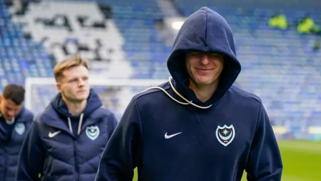 Portsmouth players arrive at Fratton Park