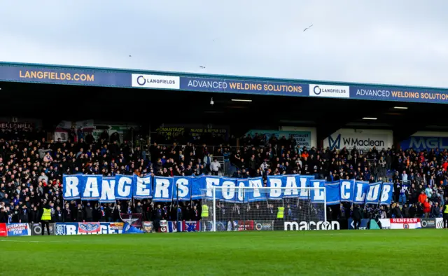 Rangers fan display