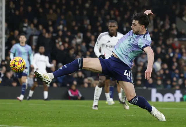 Arsenal's Declan Rice in action.