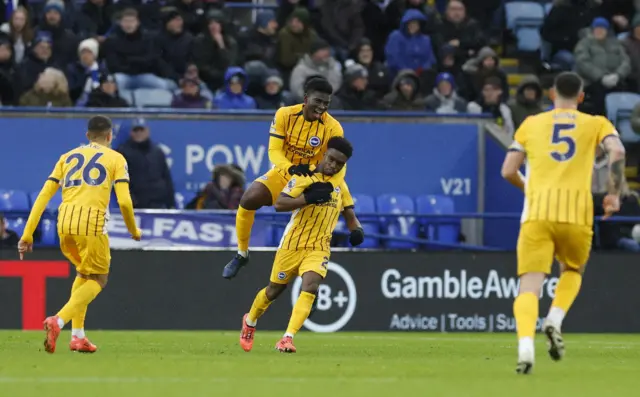 Tariq Lamptey celebrates