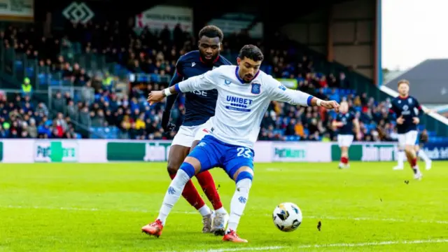 Rangers' Jefte holds off Ross County's Michee Efete