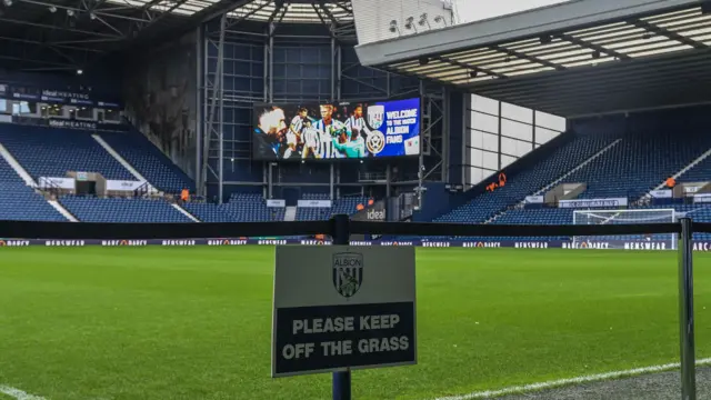 Pitchside view at The Hawthorns