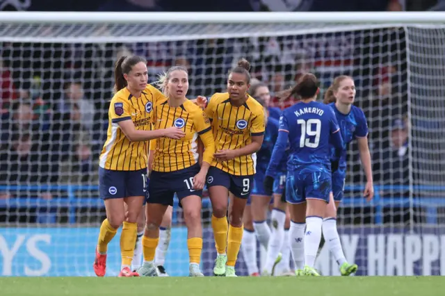 Jelena Cankovic of Brighton & Hove Albion celebrates scoring