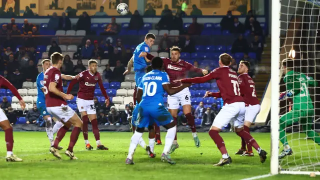 Action from Northampton against Peterborough last season