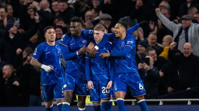 Chelsea players celebrate