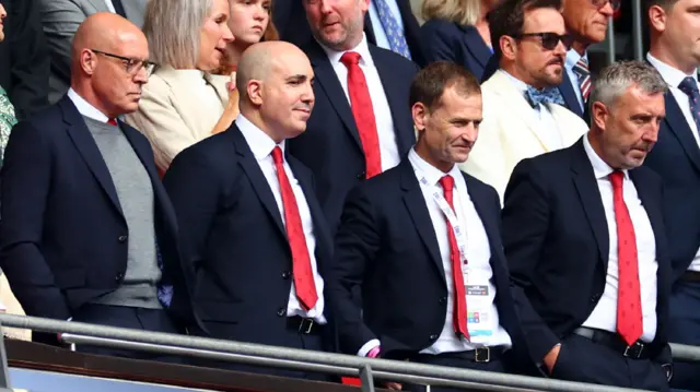 From the left, Sir Dave Brailsford, Omar Berrada, Dan Ashworth and Jason Wilcox