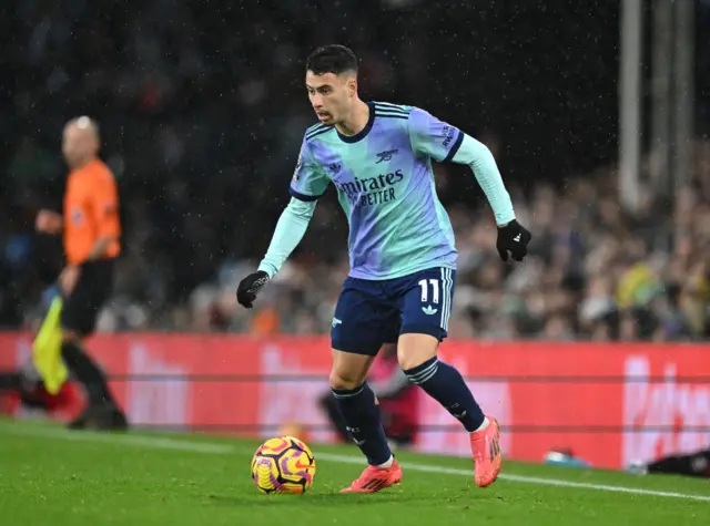 Gabriel Martinelli Kicking the ball