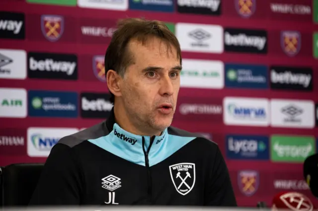 ulen Lopetegui of West Ham United during his press conference