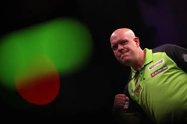 Michael van Gerwen celebrates