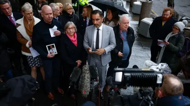 Aamer Anwar and members of the Scottish Covid Bereaved group