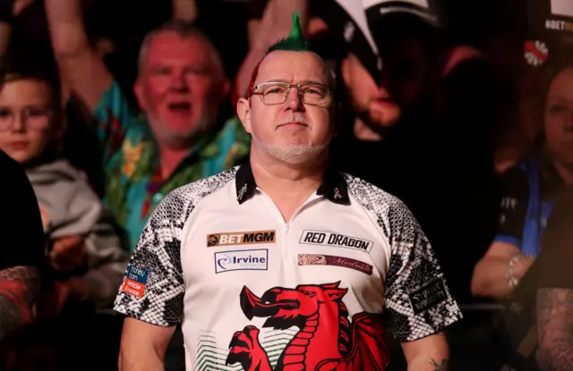 Peter Wright makes his entrance