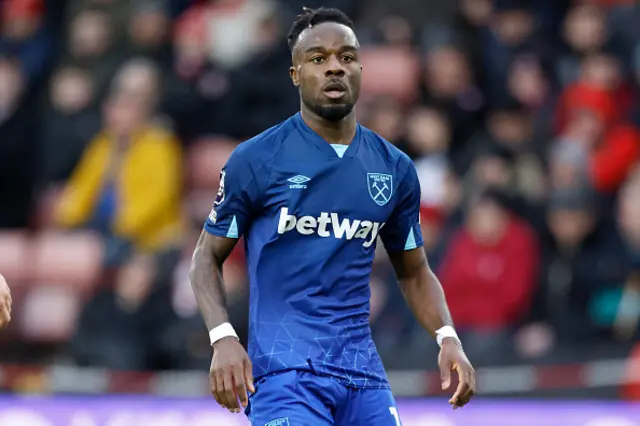 Maxwel Cornet of West Ham United on the pitch