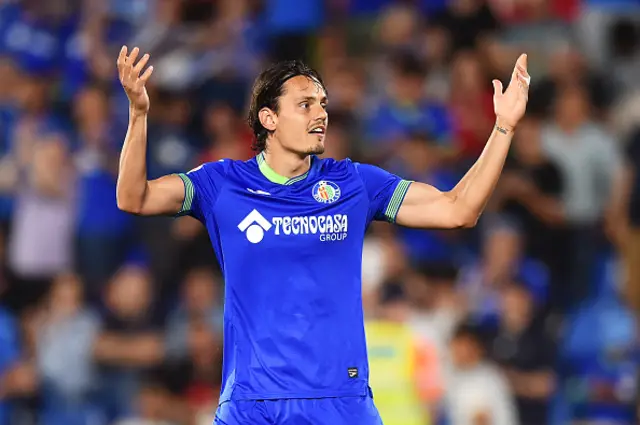 Enes Unal of Getafe CF celebrates