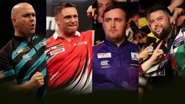 Rob Cross, Gerwyn Price, Luke Littler and Michael Smith