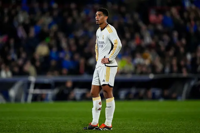 Jude Bellingham of Real Madrid CF looks on