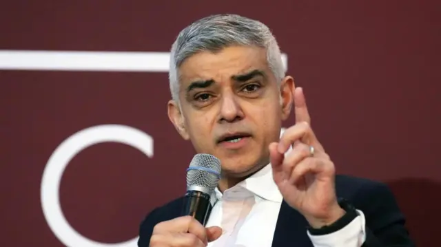 London Mayor Sadiq Khan during a speech in London on 20 January