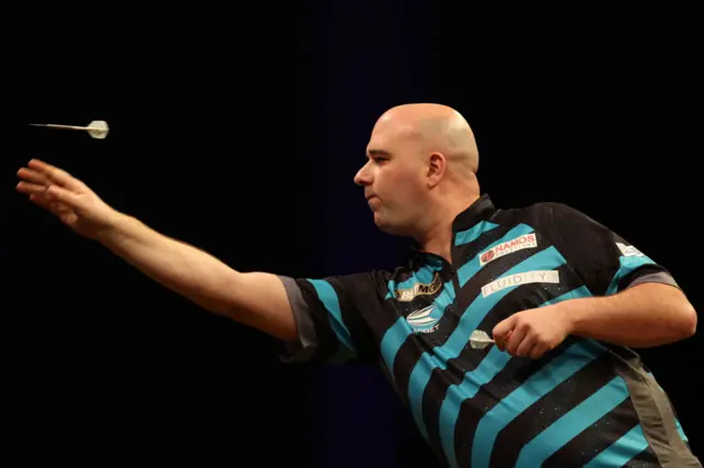 Rob Cross at the oche