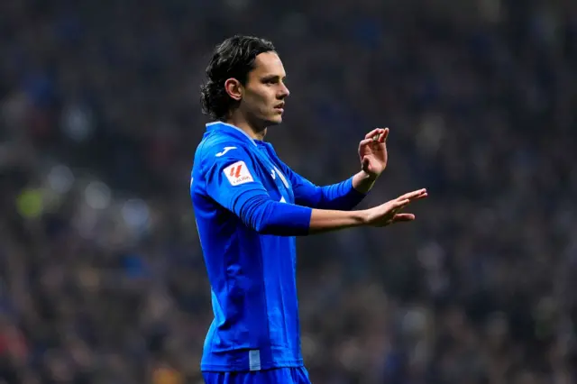 Enes Unal playing for Getafe