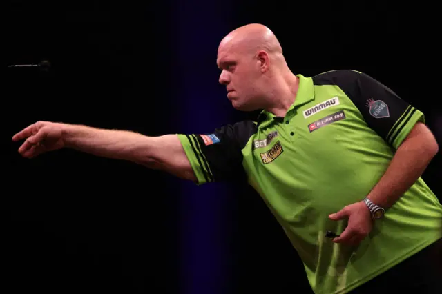 Michael van Gerwen at the oche