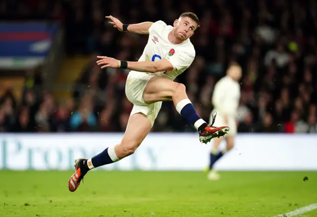 Freddie Stewart kicking the ball