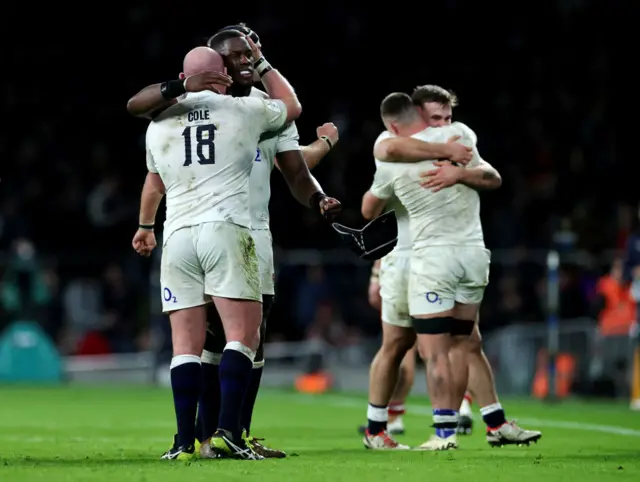 England celebrating a win