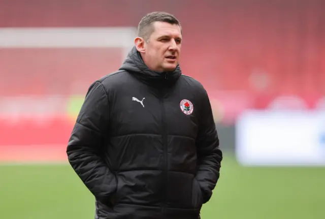 Bonnyrigg Rose Manager Robbie Horn during a Scottish Cup Fifth Round match between Aberdeen and Bonnyrigg Rose at Pittodrie Stadium, on February 10, 2024, in Aberdeen, Scotland.