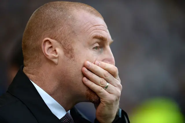 Sean Dyche as manager of Burnley v Man City in 2014