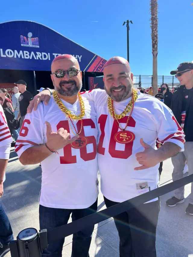 Two San Francisco 49ers fans