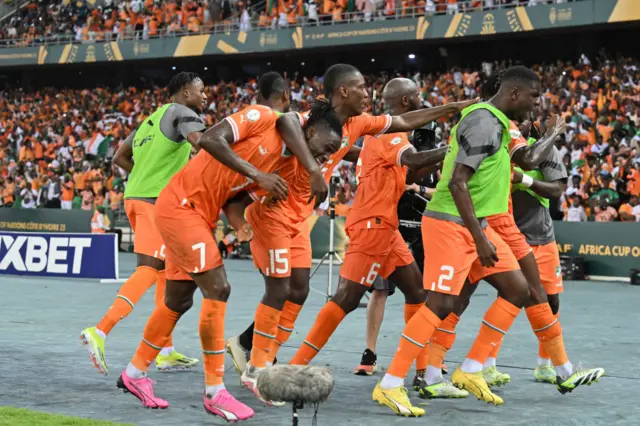 Ivory Coast celebrate