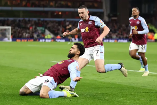 Douglas Luiz scores for Aston Villa