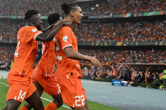 Ivory Coast celebrate