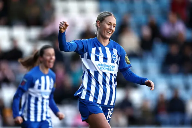 Emma Kullberg of Brighton & Hove Albion celebrates