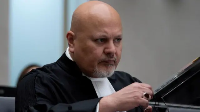 Public Prosecutor Karim Khan at the International Criminal Court in The Hague, Netherlands, Monday, Sept. 26, 2022.