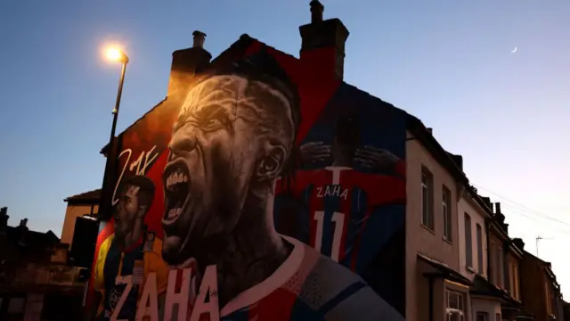 Wilfried Zaha murial outside Selhurst Park