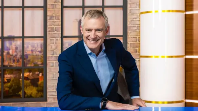 Presenter Jeremy Vine poses in a handout photo