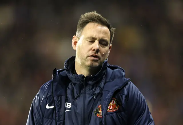 Sunderland boss Michael Beale during his side's game at Huddersfield