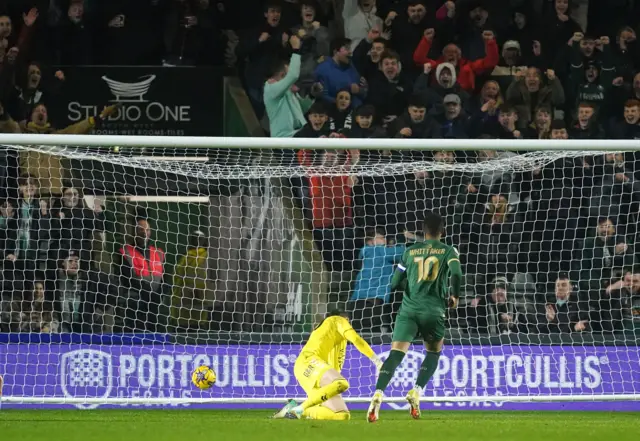 Morgan Whittaker scores for Plymouth against Coventry