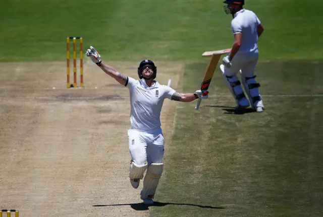 Ben Stokes celebrates double century in Cape Town