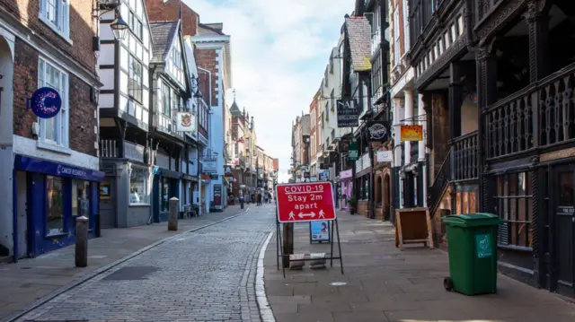 An empty high street