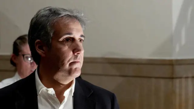 Michael Cohen is seen in a courtroom in October 2023