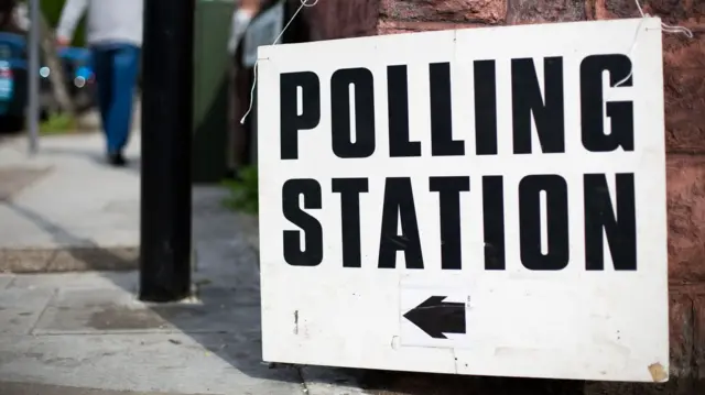 Directions to a polling station for a UK general election