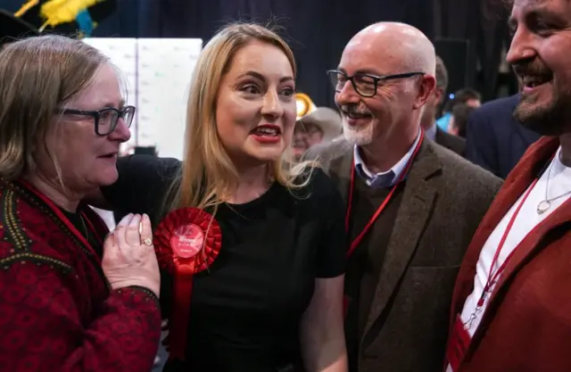 Wellingborough MP Gen Kitchen celebrates with her family