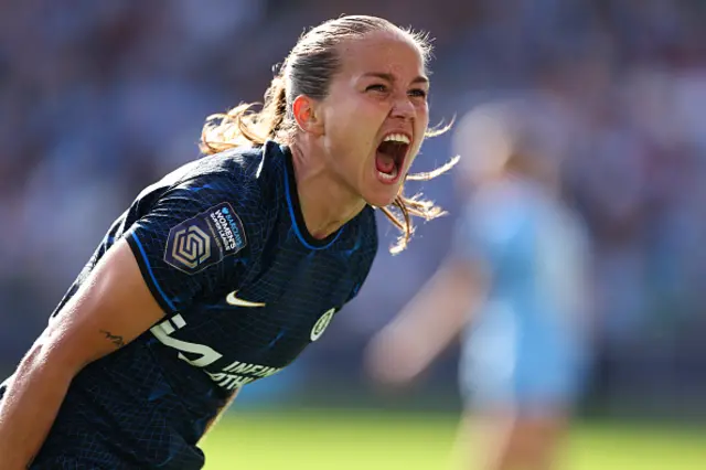Guro Reiten of Chelsea Women celebrates