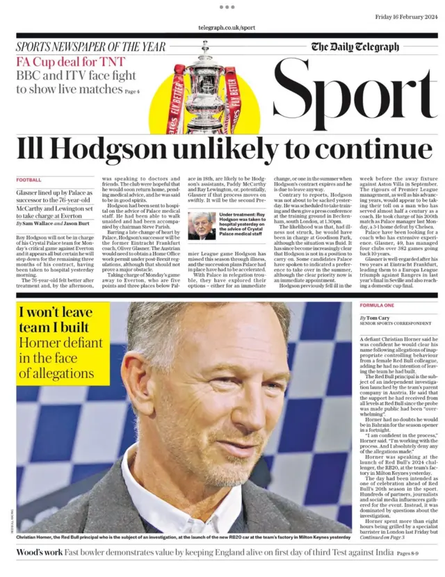Daily Telegraph sports section